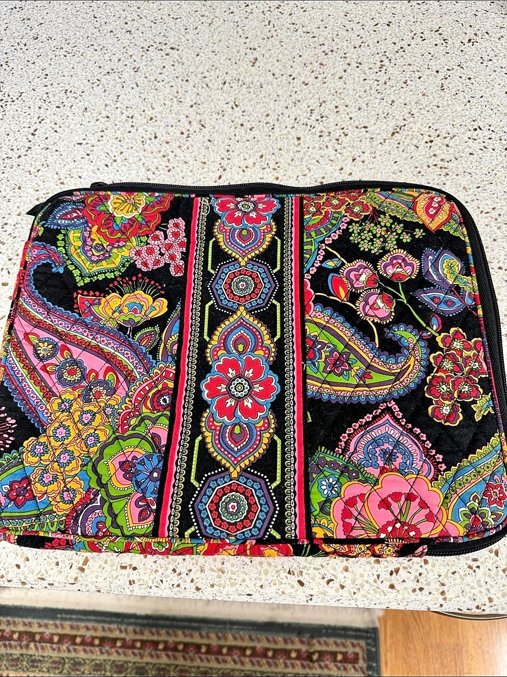 Vera Bradley Floral Laptop/iPad Sleeve Black & Multicolor
